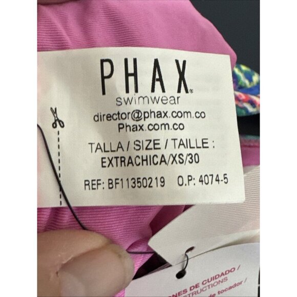Phax Swimwear Women's XS/30 Bikini Swim Bottom Pink Green Multi NWT - Picture 9 of 16